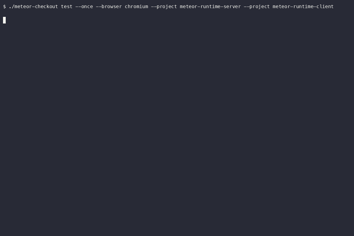 Real Meteor server and client runtime tests