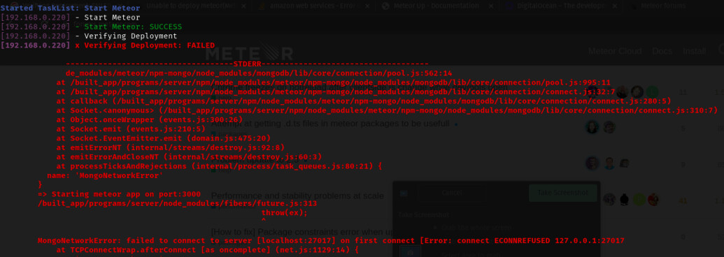 Unable To Deploy Meteor(Meteor Version 2.1) App To Digitalocean - Meteor.Js  Forums